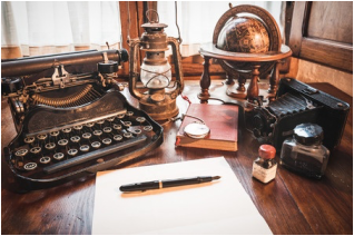 Typewriter and Pen
