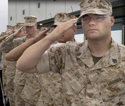 Saluting Marines